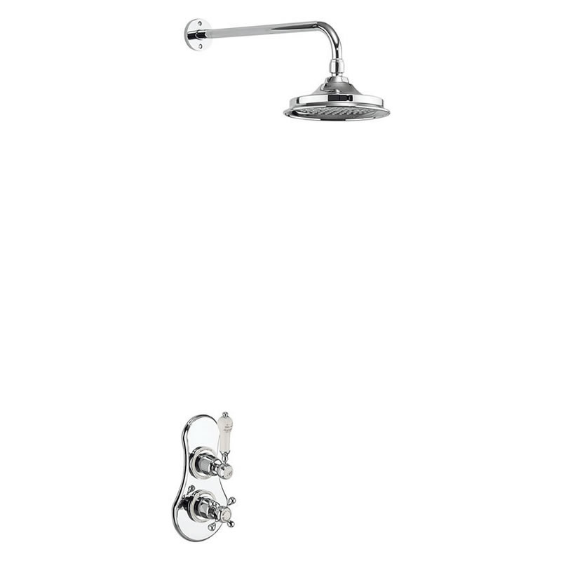 Severn Medici Thermostatic Single Outlet Concealed Shower Valve with Fixed Shower Arm with 6 inch rose